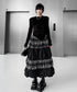 Black Mesh Layered Skirt